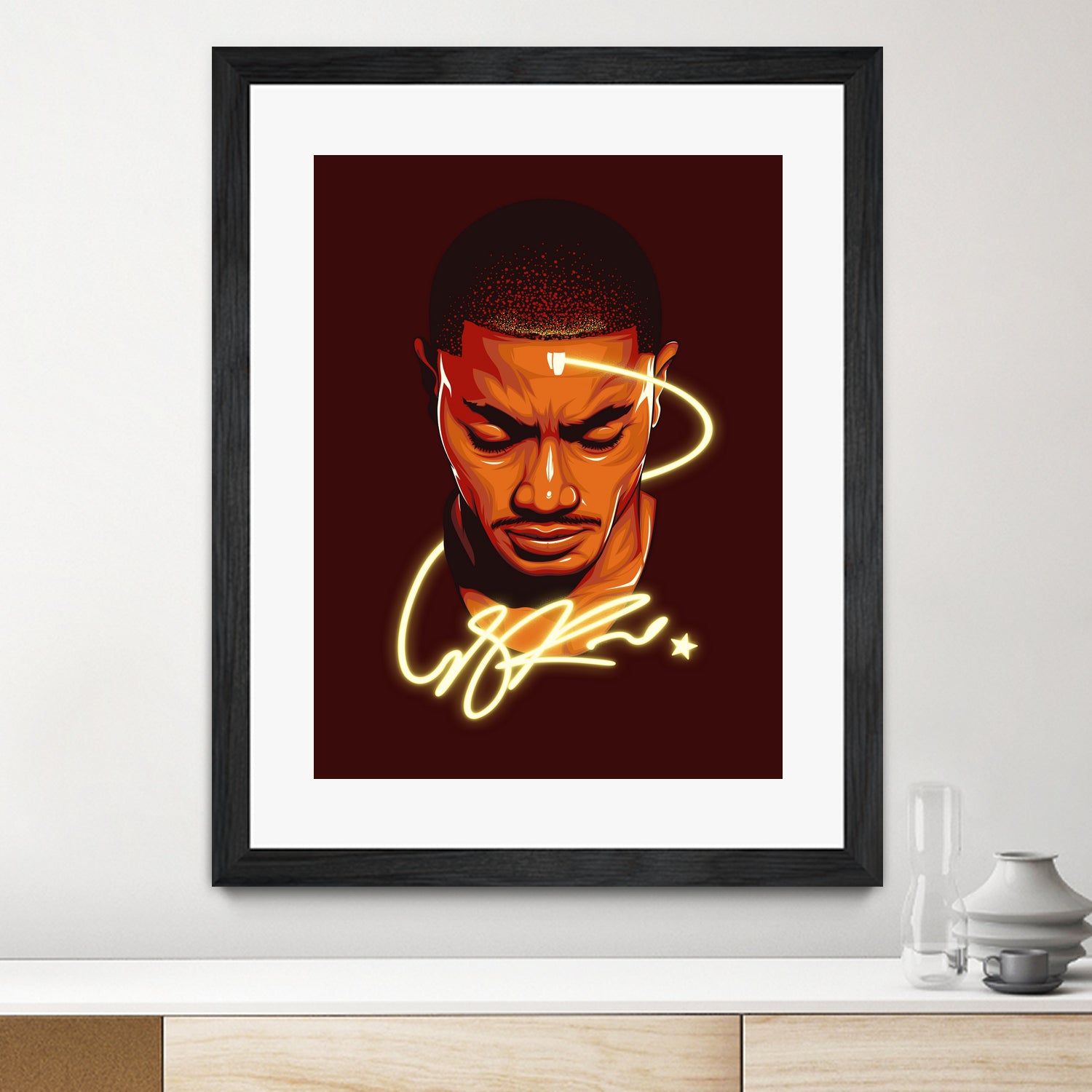 Derrick "Windy City Assassin" Rose by Zildjian Magante on GIANT ART - red digital drawing