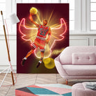 Michael "Air Jordan" Jordan by Zildjian Magante on GIANT ART - red digital drawing