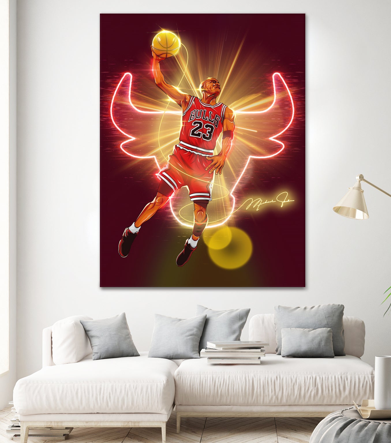 Michael "Air Jordan" Jordan by Zildjian Magante on GIANT ART - red digital drawing