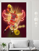 Michael "Air Jordan" Jordan by Zildjian Magante on GIANT ART - red digital drawing