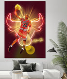 Michael "Air Jordan" Jordan by Zildjian Magante on GIANT ART - red digital drawing