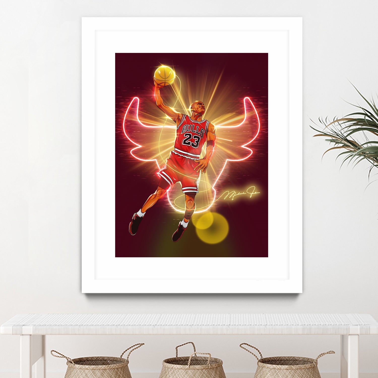 Michael "Air Jordan" Jordan by Zildjian Magante on GIANT ART - red digital drawing