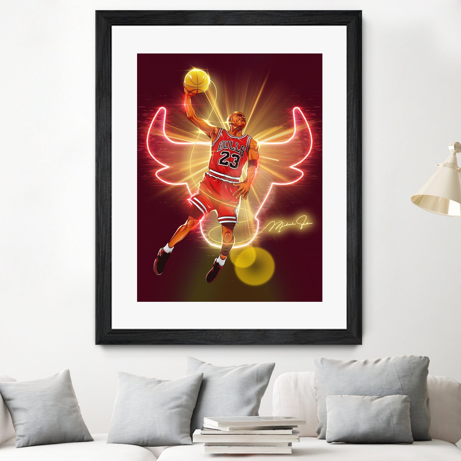 Michael "Air Jordan" Jordan by Zildjian Magante on GIANT ART - red digital drawing