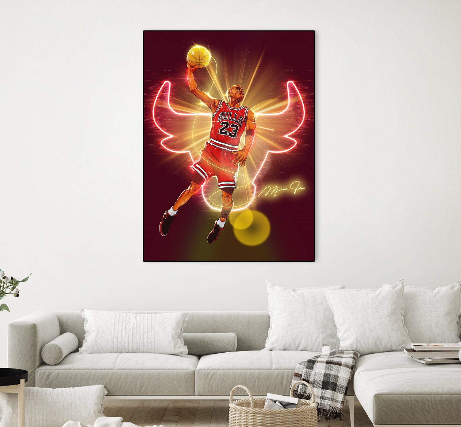 Michael "Air Jordan" Jordan by Zildjian Magante on GIANT ART - red digital drawing