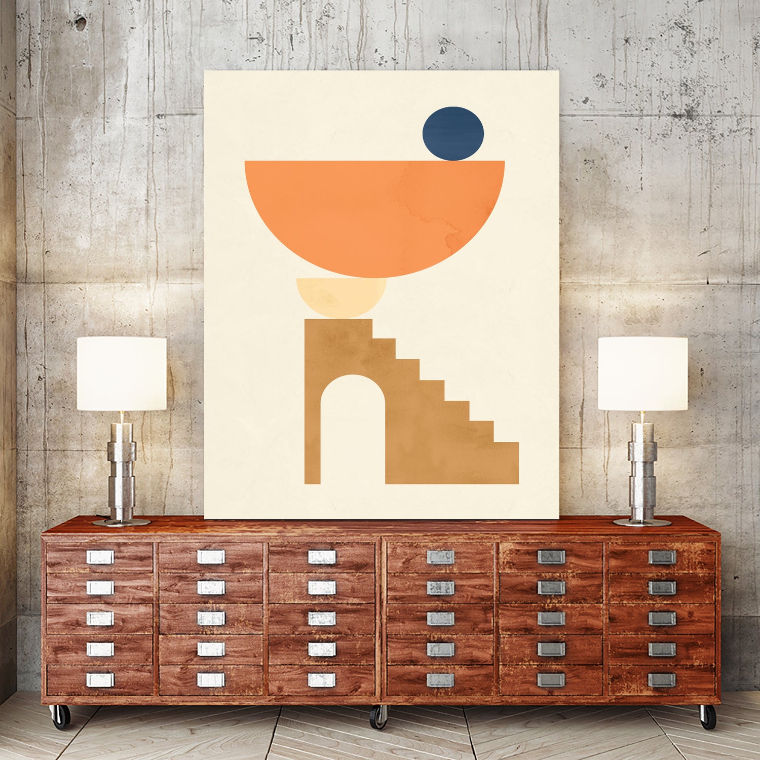 Geometry 10 by Vitor Costa on GIANT ART - brown digital painting