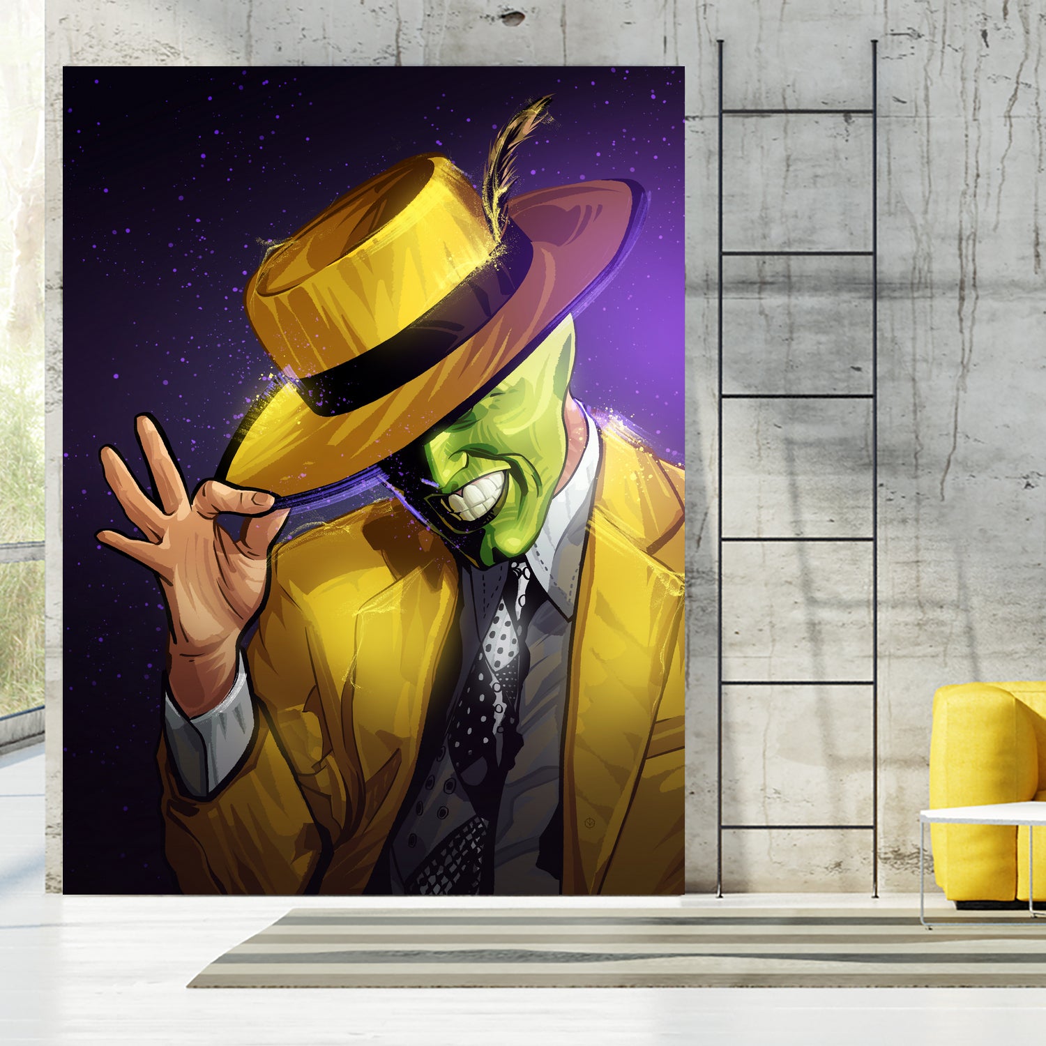 The Mask by Nikita Abakumov on GIANT ART - yellow digital painting