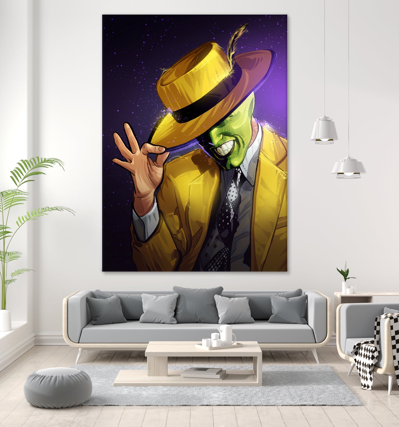 The Mask by Nikita Abakumov on GIANT ART - yellow digital painting