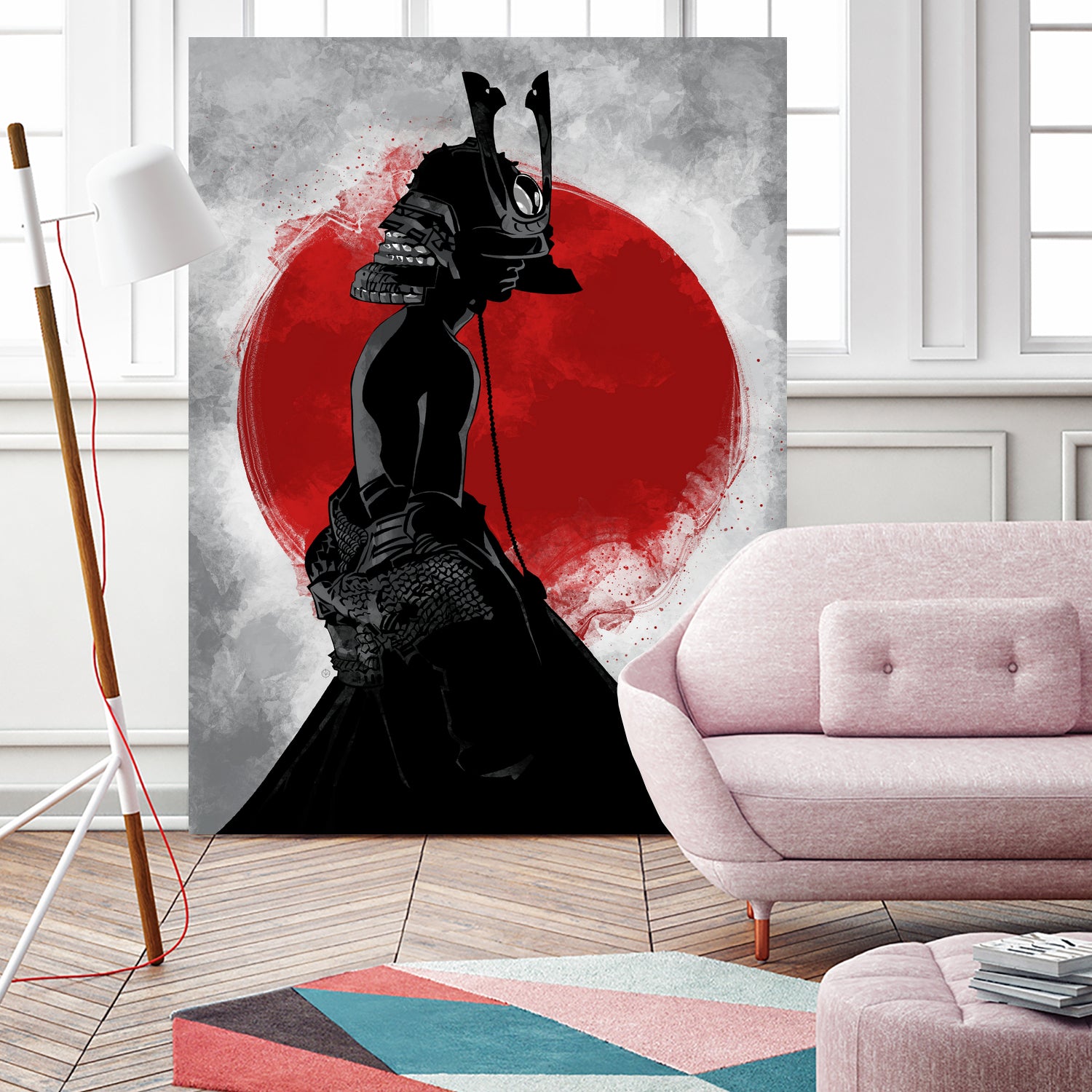 Samurai Girl by Nikita Abakumov on GIANT ART - red digital painting