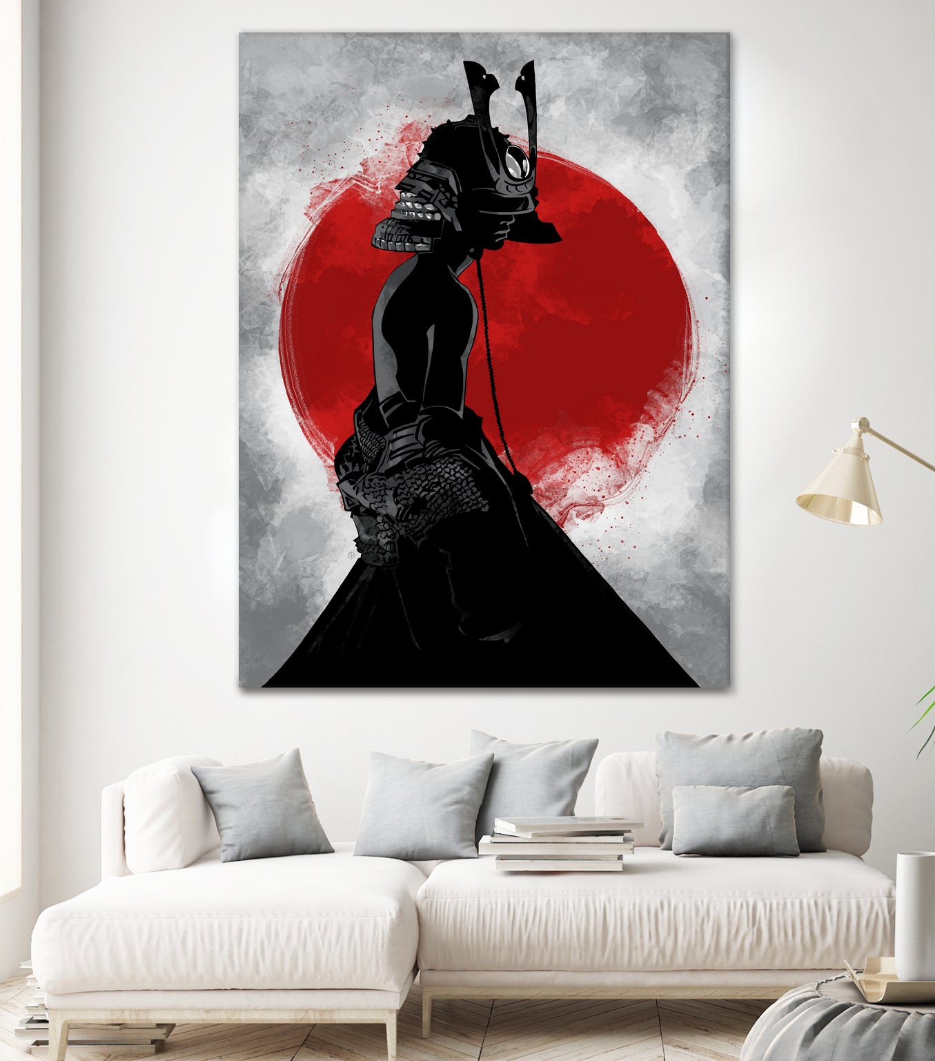 Samurai Girl by Nikita Abakumov on GIANT ART - red digital painting