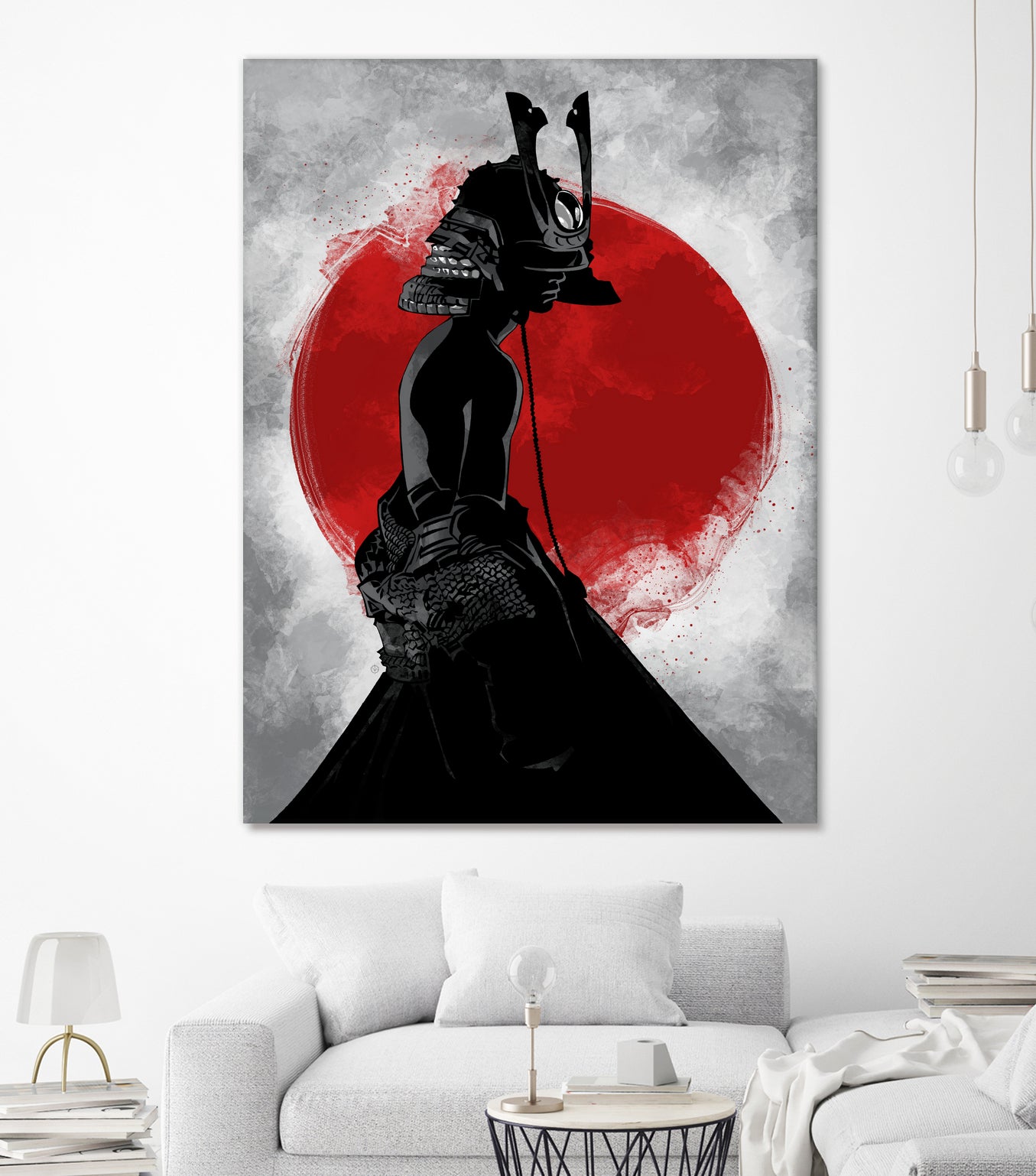 Samurai Girl by Nikita Abakumov on GIANT ART - red digital painting