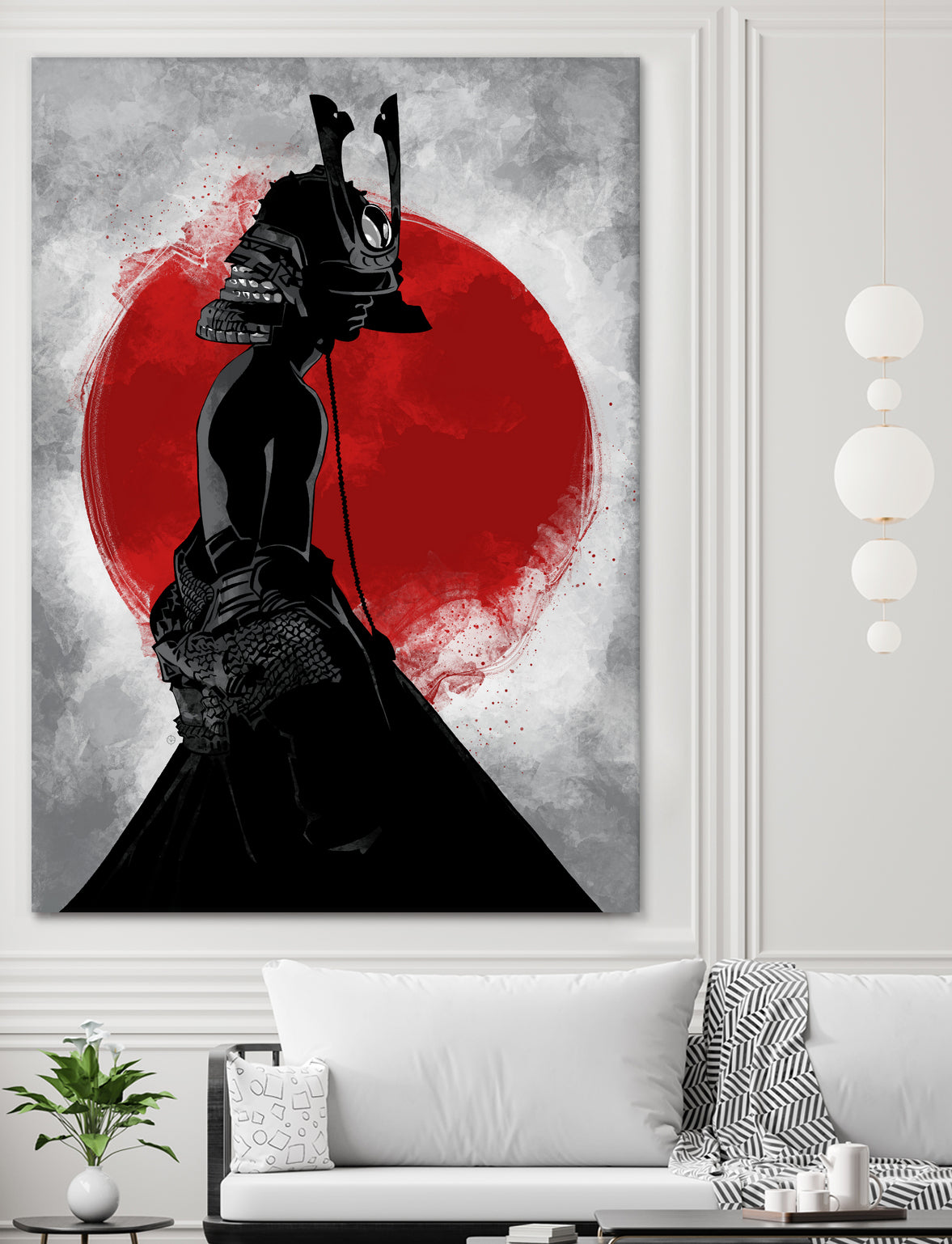 Samurai Girl by Nikita Abakumov on GIANT ART - red digital painting