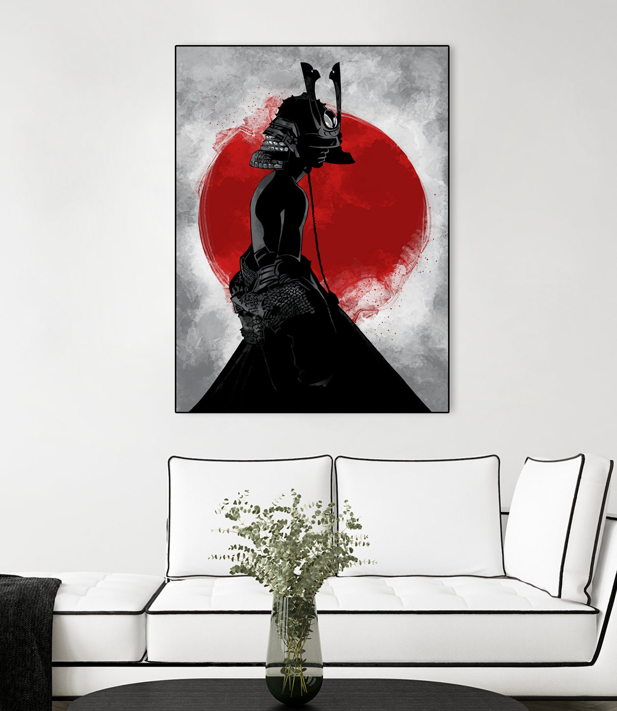 Samurai Girl by Nikita Abakumov on GIANT ART - red digital painting