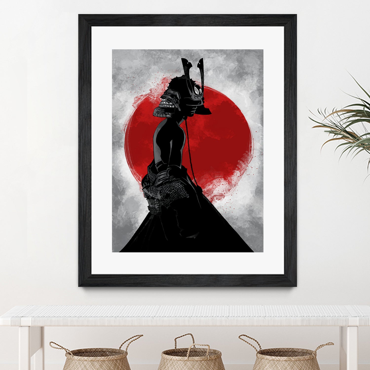 Samurai Girl by Nikita Abakumov on GIANT ART - red digital painting