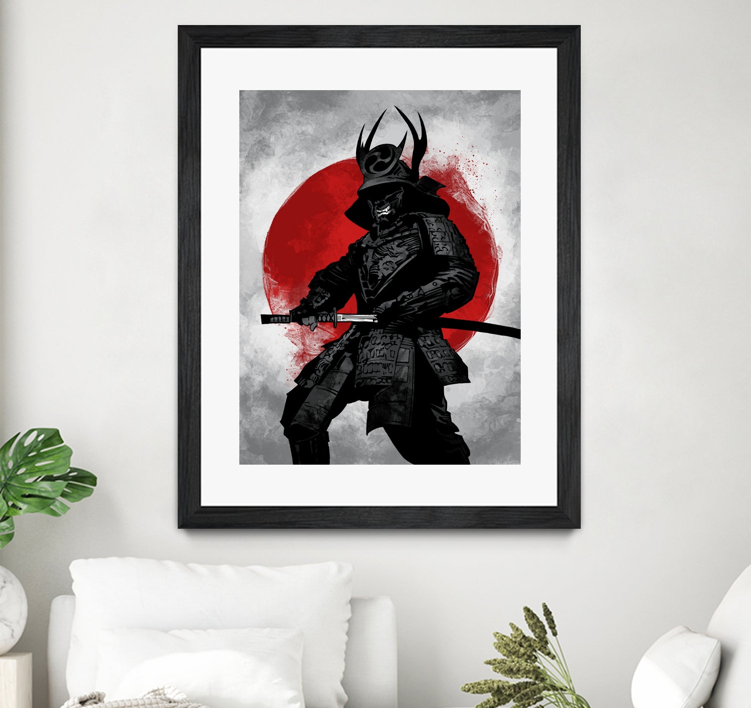 Samurai by Nikita Abakumov on GIANT ART - red digital painting