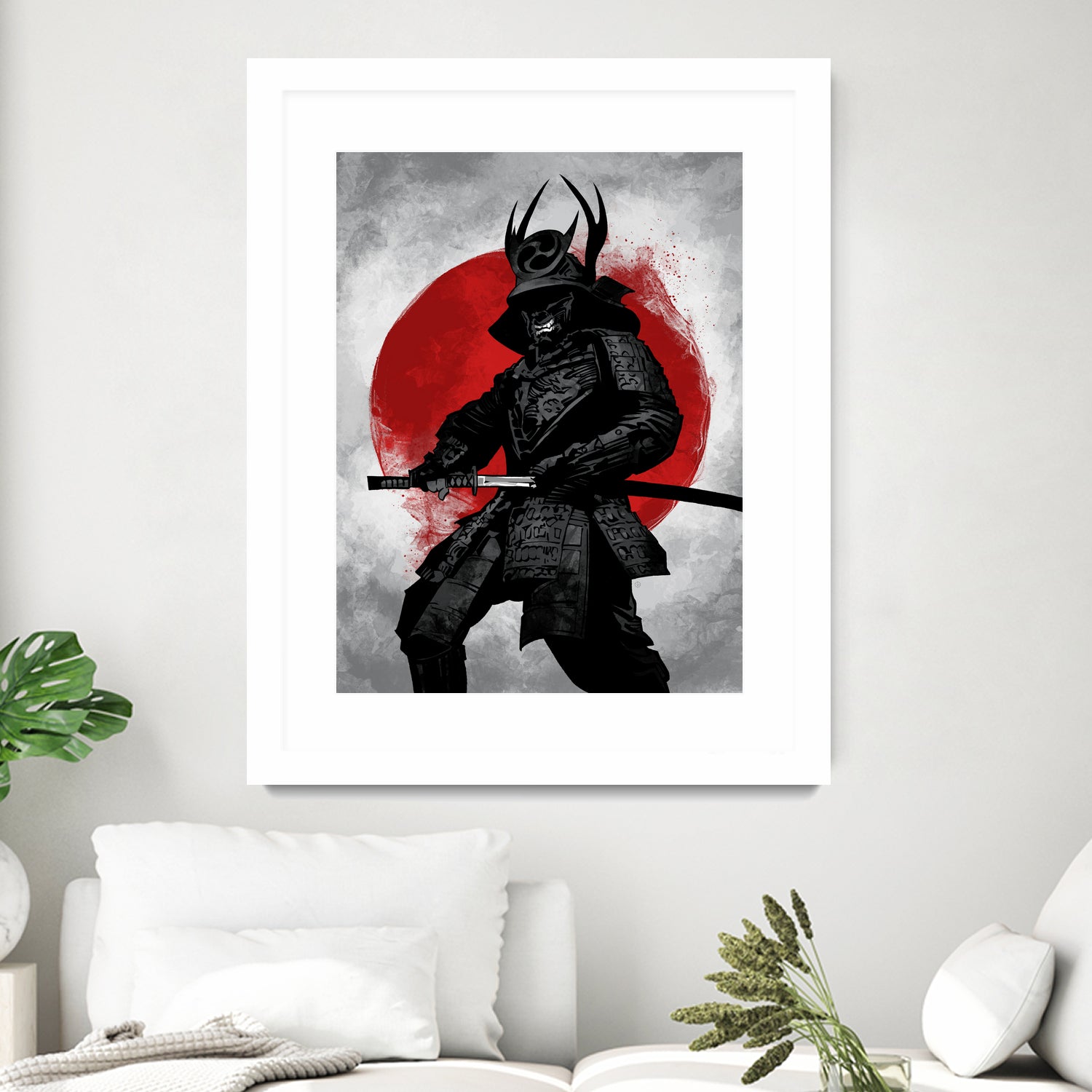 Samurai by Nikita Abakumov on GIANT ART - red digital painting