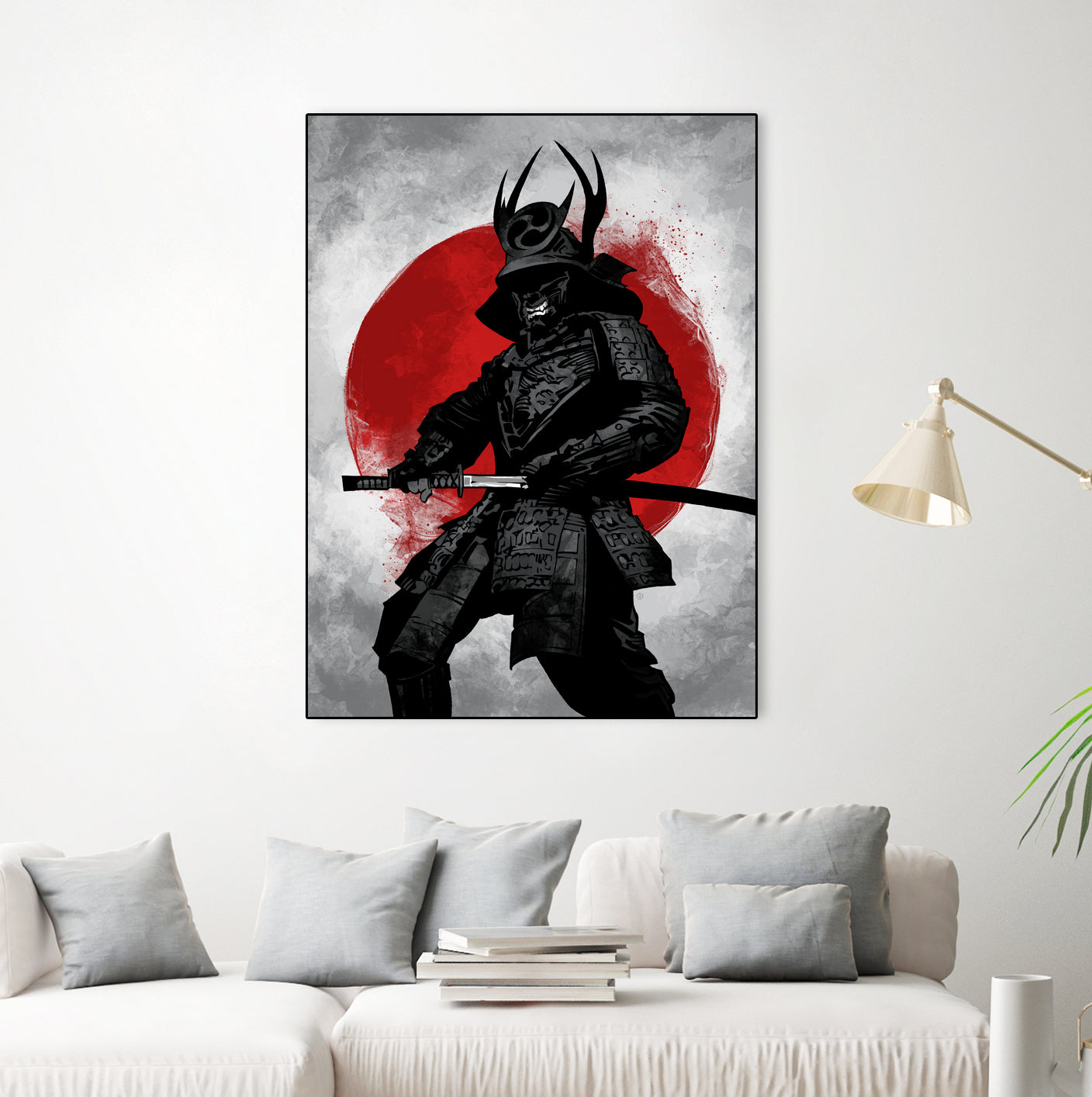 Samurai by Nikita Abakumov on GIANT ART - red digital painting