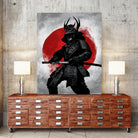Samurai by Nikita Abakumov on GIANT ART - red digital painting