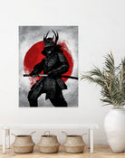 Samurai by Nikita Abakumov on GIANT ART - red digital painting