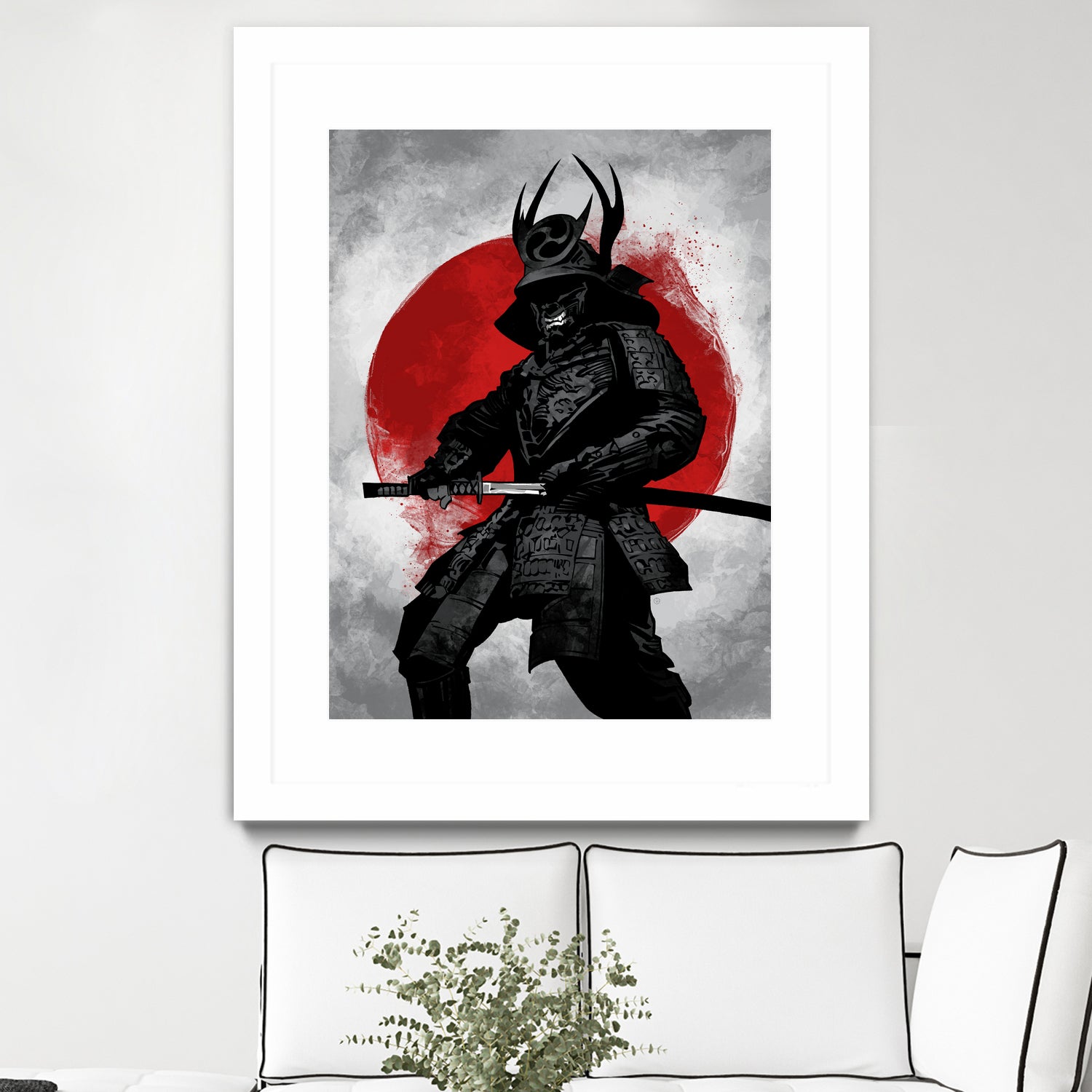 Samurai by Nikita Abakumov on GIANT ART - red digital painting