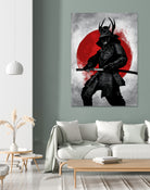 Samurai by Nikita Abakumov on GIANT ART - red digital painting