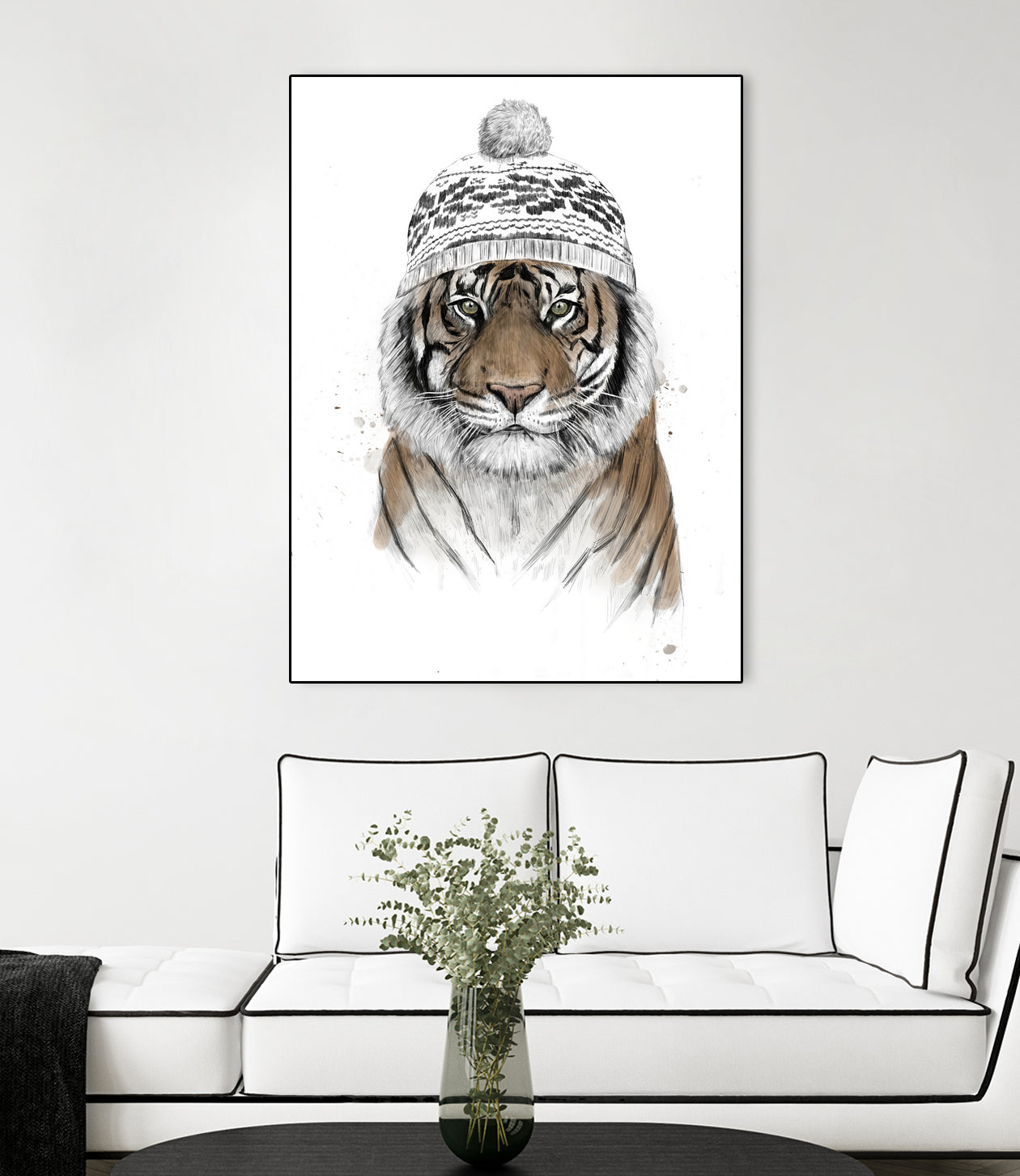 Siberian tiger by Solti Balázs on GIANT ART - white digital painting