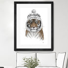 Siberian tiger by Solti Balázs on GIANT ART - white digital painting