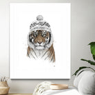 Siberian tiger by Solti Balázs on GIANT ART - white digital painting