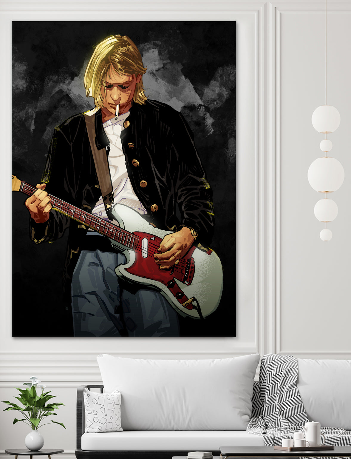 Kurt Cobain Nirvana by Nikita Abakumov on GIANT ART - black digital painting