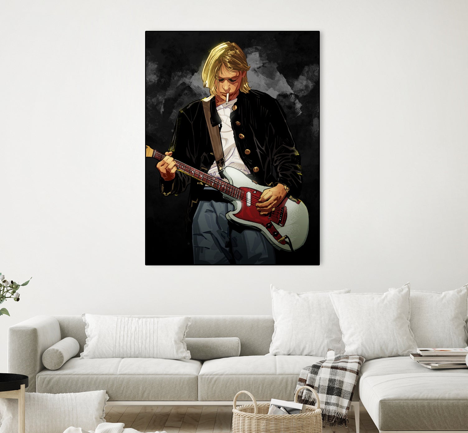 Kurt Cobain Nirvana by Nikita Abakumov on GIANT ART - black digital painting