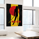 Kill Bill Silhouette by Nikita Abakumov on GIANT ART - yellow digital painting