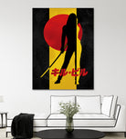 Kill Bill Silhouette by Nikita Abakumov on GIANT ART - yellow digital painting