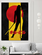 Kill Bill Silhouette by Nikita Abakumov on GIANT ART - yellow digital painting