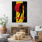 Kill Bill Silhouette by Nikita Abakumov on GIANT ART - yellow digital painting