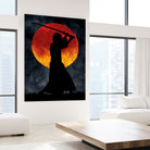 Sun Samurai Black by Nikita Abakumov on GIANT ART - black digital painting