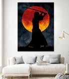 Sun Samurai Black by Nikita Abakumov on GIANT ART - black digital painting