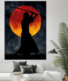 Sun Samurai Black by Nikita Abakumov on GIANT ART - black digital painting