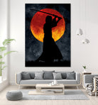 Sun Samurai Black by Nikita Abakumov on GIANT ART - black digital painting