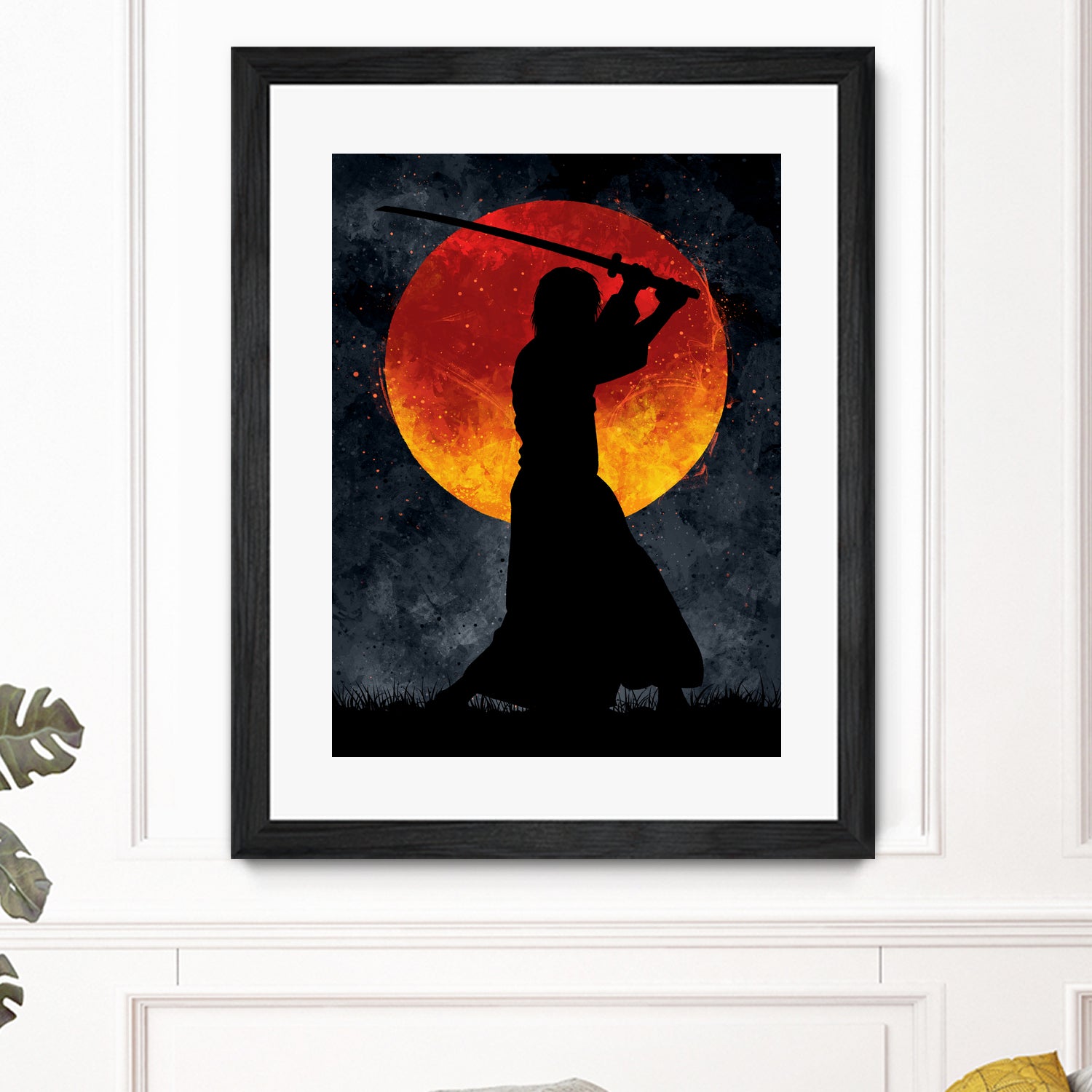 Sun Samurai Black by Nikita Abakumov on GIANT ART - black digital painting