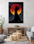 Sun Samurai Black by Nikita Abakumov on GIANT ART - black digital painting