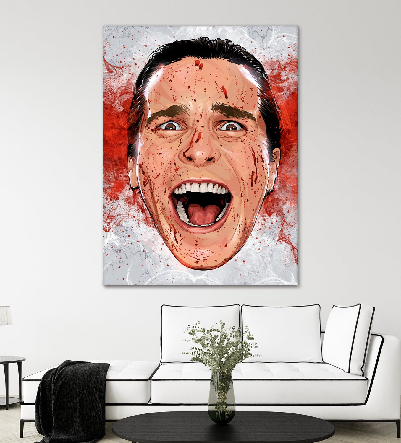 American Psycho Scream by Nikita Abakumov on GIANT ART - red digital painting