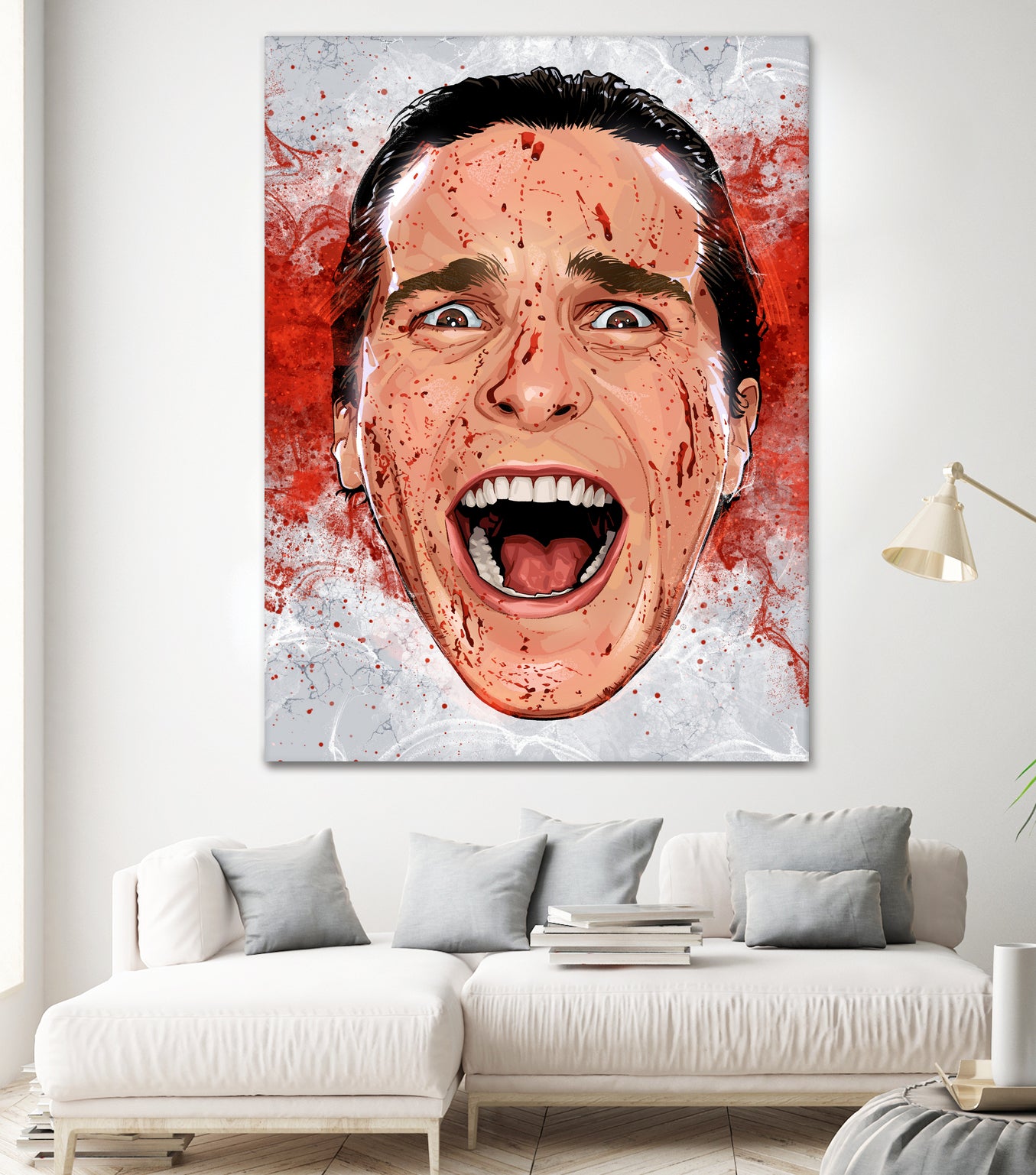 American Psycho Scream by Nikita Abakumov on GIANT ART - red digital painting