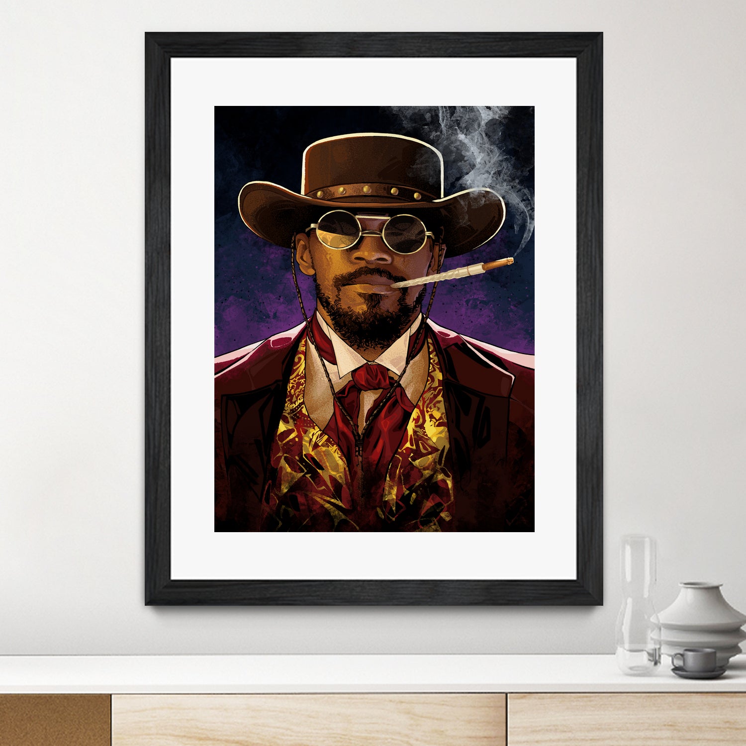 Django by Nikita Abakumov on GIANT ART - red digital painting