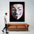 V For Vendetta Mask by Nikita Abakumov on GIANT ART - white digital painting