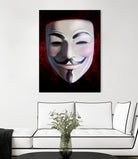 V For Vendetta Mask by Nikita Abakumov on GIANT ART - white digital painting