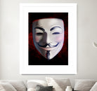 V For Vendetta Mask by Nikita Abakumov on GIANT ART - white digital painting