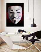 V For Vendetta Mask by Nikita Abakumov on GIANT ART - white digital painting