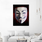 V For Vendetta Mask by Nikita Abakumov on GIANT ART - white digital painting