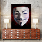 V For Vendetta Mask by Nikita Abakumov on GIANT ART - white digital painting