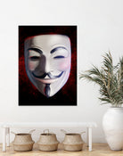 V For Vendetta Mask by Nikita Abakumov on GIANT ART - white digital painting