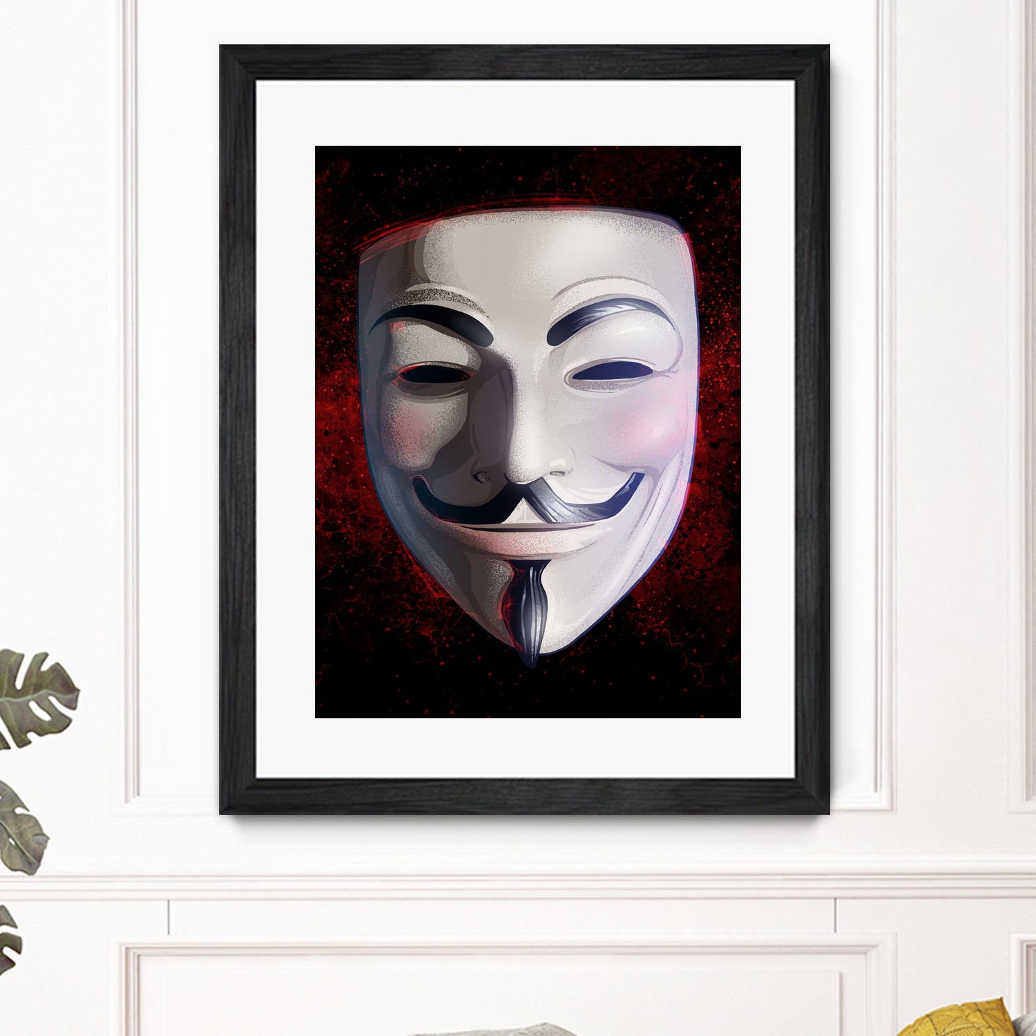 V For Vendetta Mask by Nikita Abakumov on GIANT ART - white digital painting